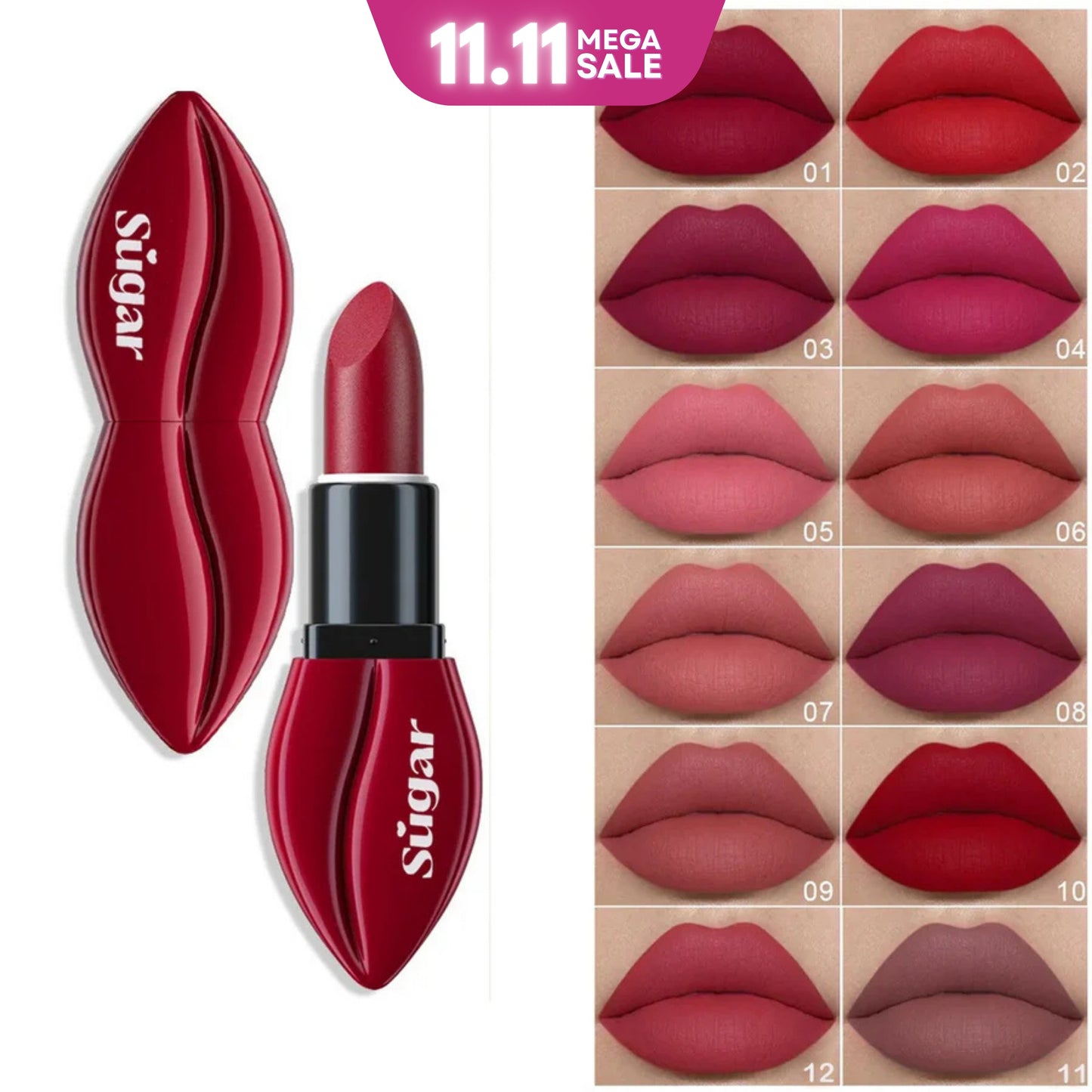 Sugar Matte Lipstick Collection – 24HR Long Lasting