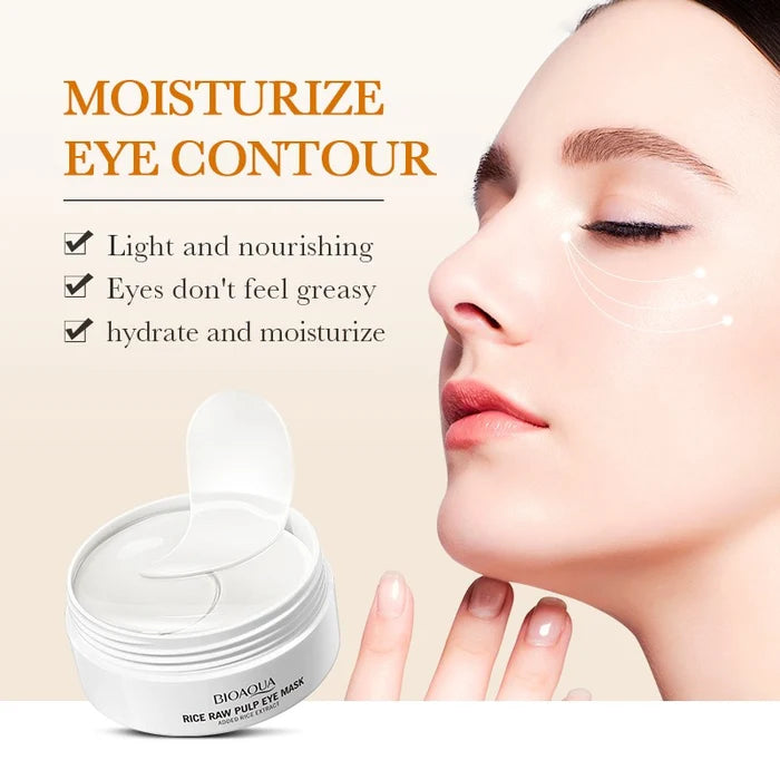 Bioaqua Rice Raw Pulp Eye Mask Dark Circle & Eye Bag Reduction (60pcs/30pairs)