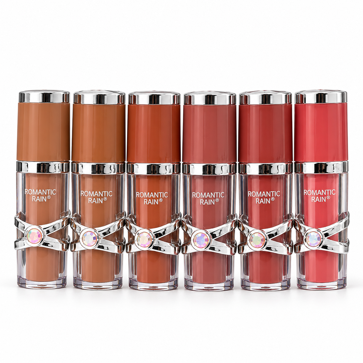 Romantic Rain Matte Color Lip Gloss – Set of 6