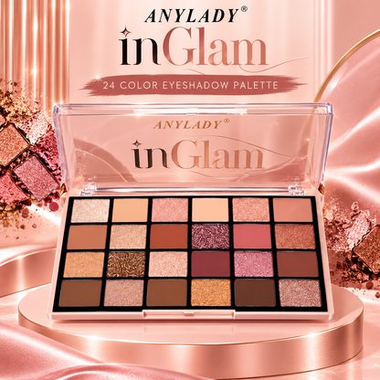 Anylady inGlam 24-Color Eyeshadow Palette – Matte & Shimmer Professional Makeup Palette (Model 8440)