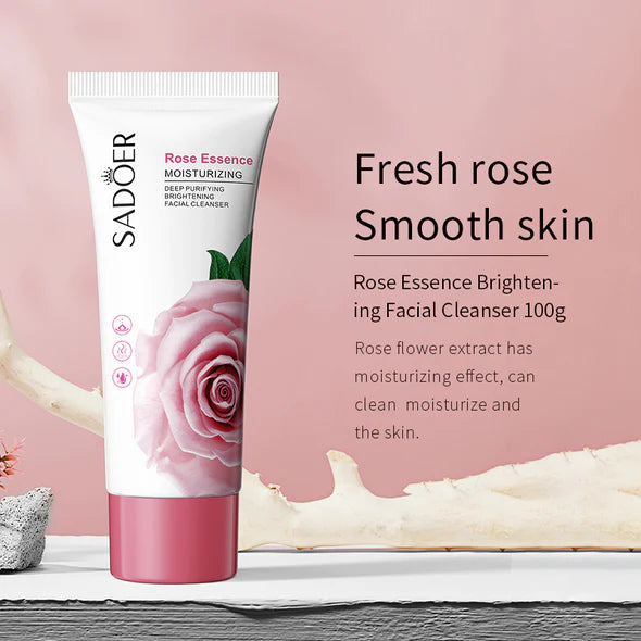 Sadoer Rose Essence Refreshing Deep Purifying Moisturizing Facial Cleanser – 100ml