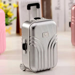 Mini Music Box Suitcase Trolley Luggage Style Jewelry Box Large Capacity Storage Case