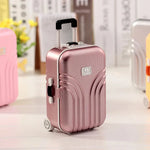 Mini Music Box Suitcase Trolley Luggage Style Jewelry Box Large Capacity Storage Case