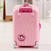 Mini Music Box Suitcase Trolley Luggage Style Jewelry Box Large Capacity Storage Case