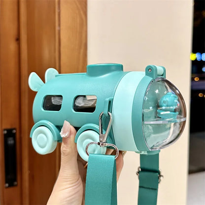 Underwater Adventure Flask Water Bottle With Straw Cartoon Water Bottle For Kids 550ml (3660)