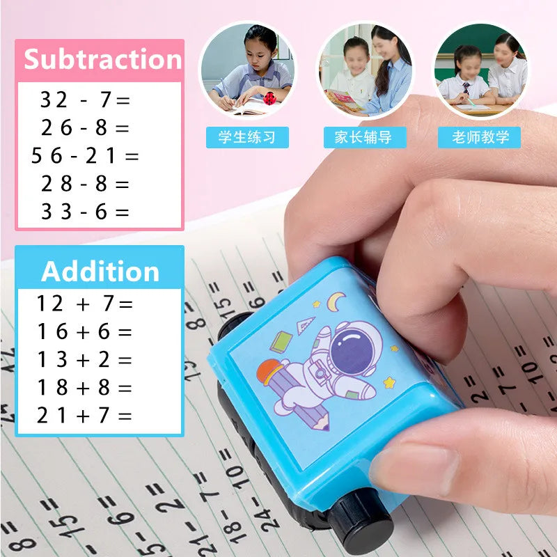 Reusable Digital Teaching Roller Stamp Addition and Subtraction Roller Stamp Within 100 Teaching Mathematics Practice Questions