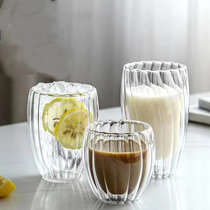 Double Wall Borosilicate Glass Mug 350ml