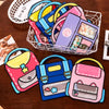 Multipurpose Cute School Bag Shape Zip Lock Seal Packaging Bag 4Pcs Pack