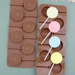 Reusable Silicone Lollypop Mold With Sticks 6 Pcs Set