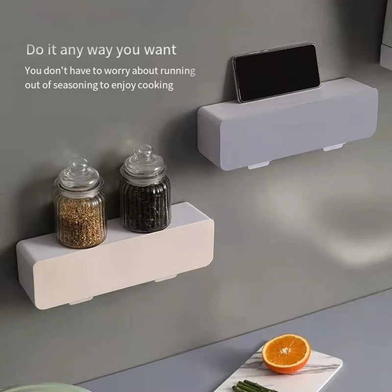 Wall-Mounted Salt Pepper Box Spice Jar Seasoning Box With Lid