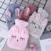 Hot Water Bottle Cover Soft Rabbit Knitted Cozy Plush Cover Bag