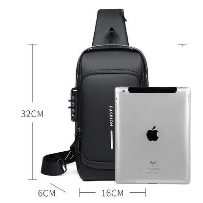 Multifunction Anti-theft USB Charging Crossbody Shoulder Bag Sling Chest Bag Pack