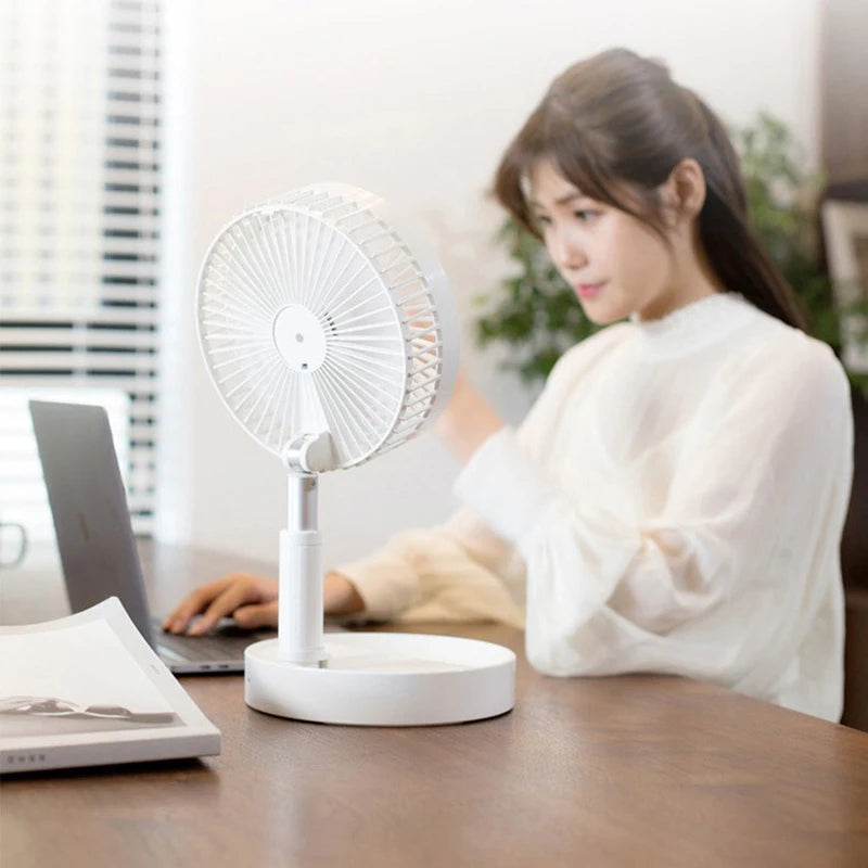 USB Rechargeable Portable And Foldable Mini Desk Fan Low Noise