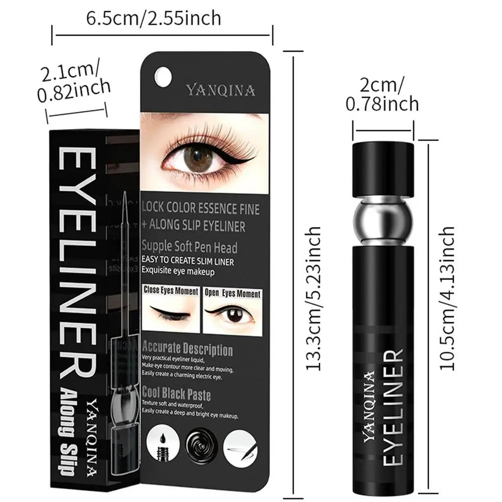 YANQINA Black Liquid Eyeliner Curl Mascara Quick Drying Waterproof