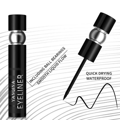 YANQINA Black Liquid Eyeliner Curl Mascara Quick Drying Waterproof