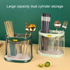 Multipurpose Wall Mounted Or Desktop Standing Kitchen Cutlery Holder Organizer With Drain Hole Visible Compartments