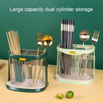 Multipurpose Wall Mounted Or Desktop Standing Kitchen Cutlery Holder Organizer With Drain Hole Visible Compartments