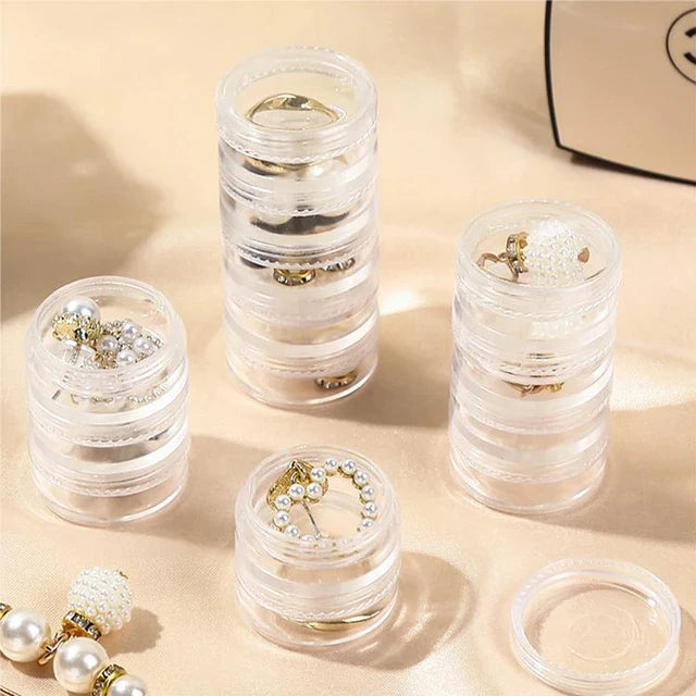 Transparent Round 5 Layer Jewellery Organizer Box