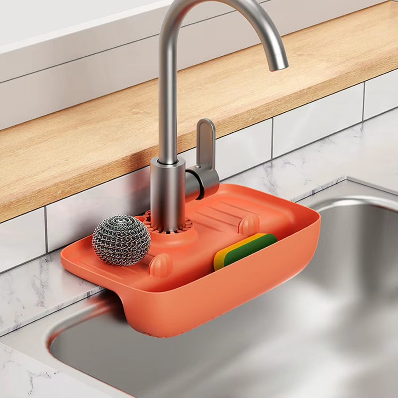 Silicone Sink Faucet Drain Holder Storage Rack