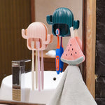 Cute Cactus Wall Mounted Toothbrush Holder