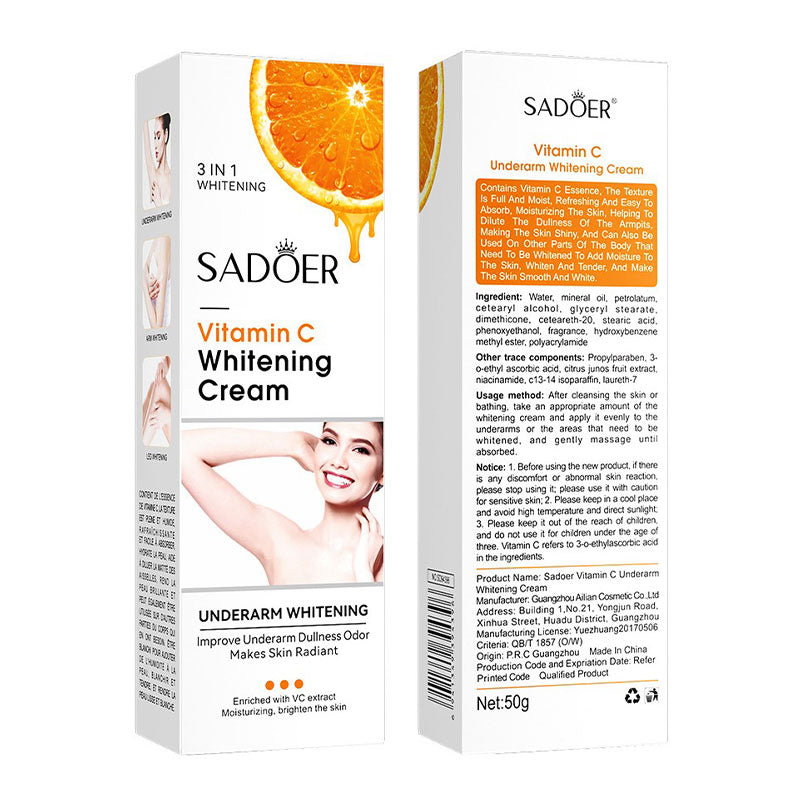 SADOER 3 in 1 Whitening Vitamin C Underarm Cream 50g