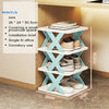 Foldable X Shape Plastic Shoe Rack