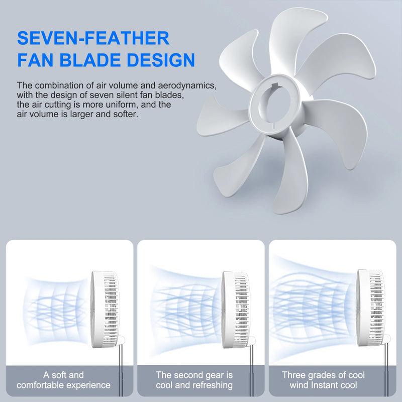 USB Rechargeable Portable And Foldable Mini Desk Fan Low Noise