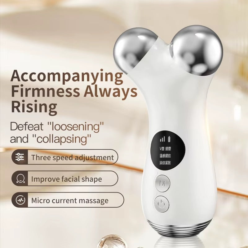 Rechargeable V Roller Facial Massager EMS Face Lift Roller Vibration Massager Facial Toning Device