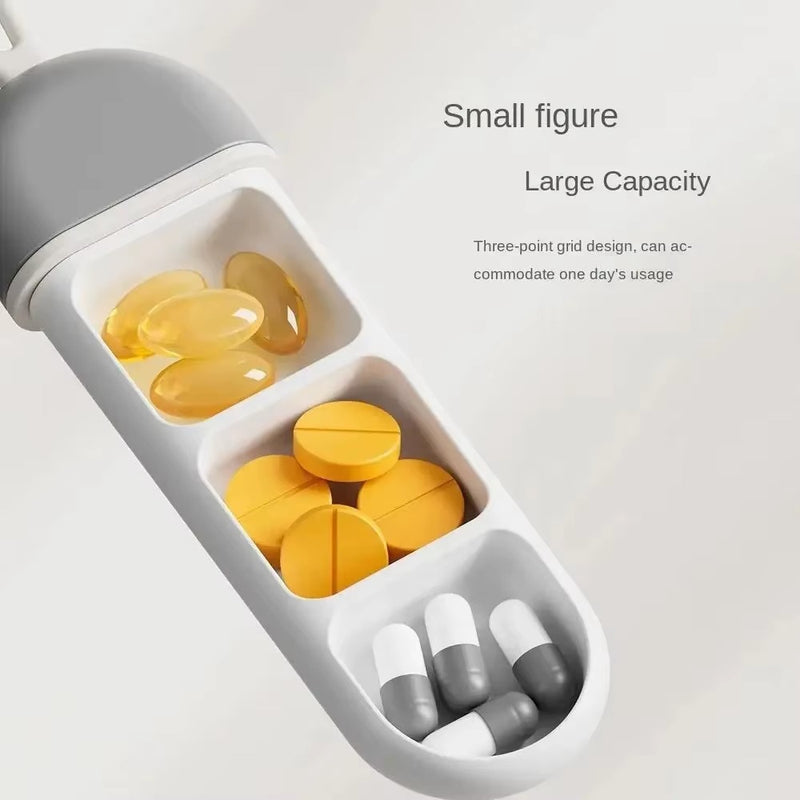 Portable Mini 3 Compartment Medicine Box Pill Case Organizer