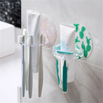 Wall Mounted Round Shape Toothbrush And Paste Holder