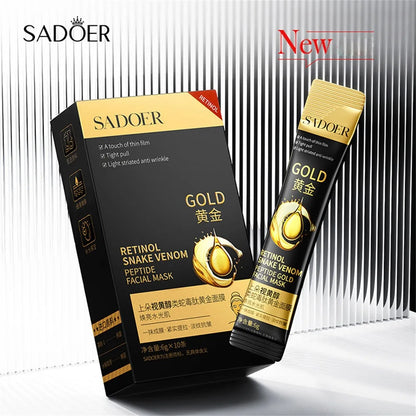 Sadoer Retinol Snake Venom Peptide Facial Mask 6g x 10 Sachet In Box