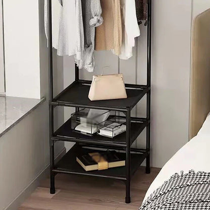 Multifunctional Space Efficient Wardrobe Corner Storage Rack Shelves Shoe Storage Clothes Hanging Organizer 0869