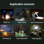 5 LED Headlight Flashlight USB Rechargeable Light with Flashing for Outdoor Climbing And Camping Light