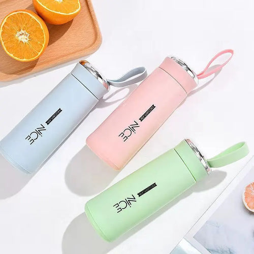 Nice Liner Creative Portable Travel Double Layer Insulated Mug Vacuum Flask Water Bottle