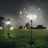 Solar Firework Light Waterproof Outdoor 8 Lighting Modes Fairy String Solar Lights Garden Decoration 200LED Warm Light