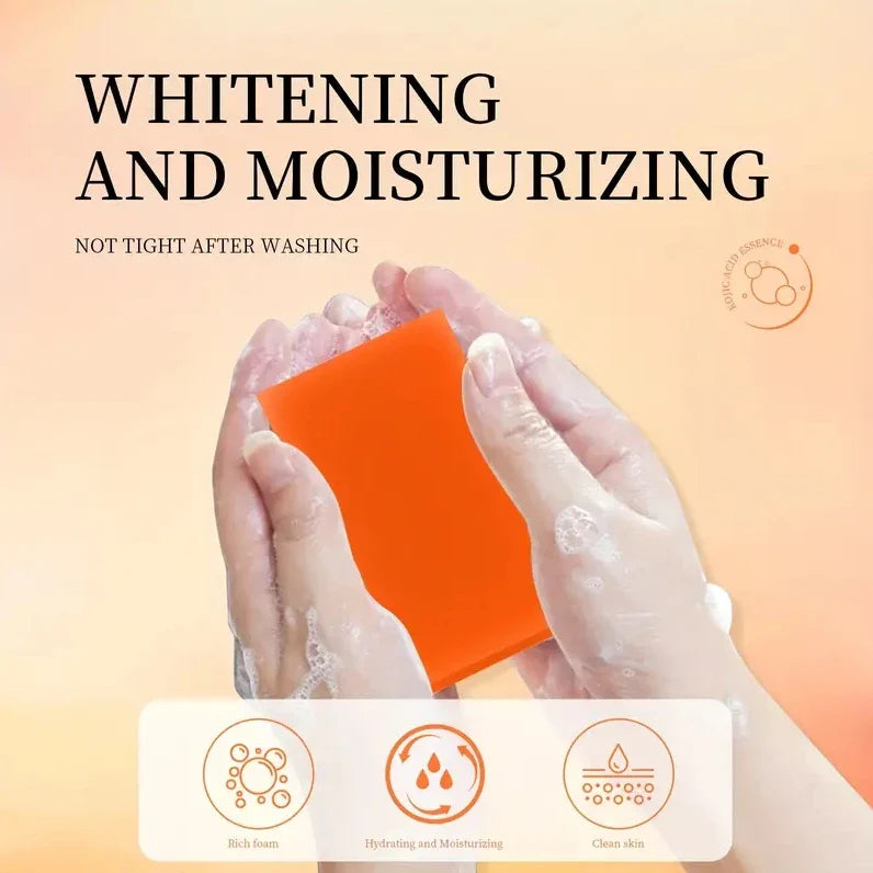 kojic acid soap glutathione collagen vitamin c Bar Face Soap Acne Carrot Lemon Turmeric Retinol Whitening Brightening Original Savon Kojic Acid Soap and keep your skin soft Kojic Acid & Glutathione Skin