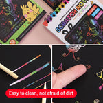 Multicolor Rainbow Kids Magic Drawing Paper Scratch Sketch Notebook