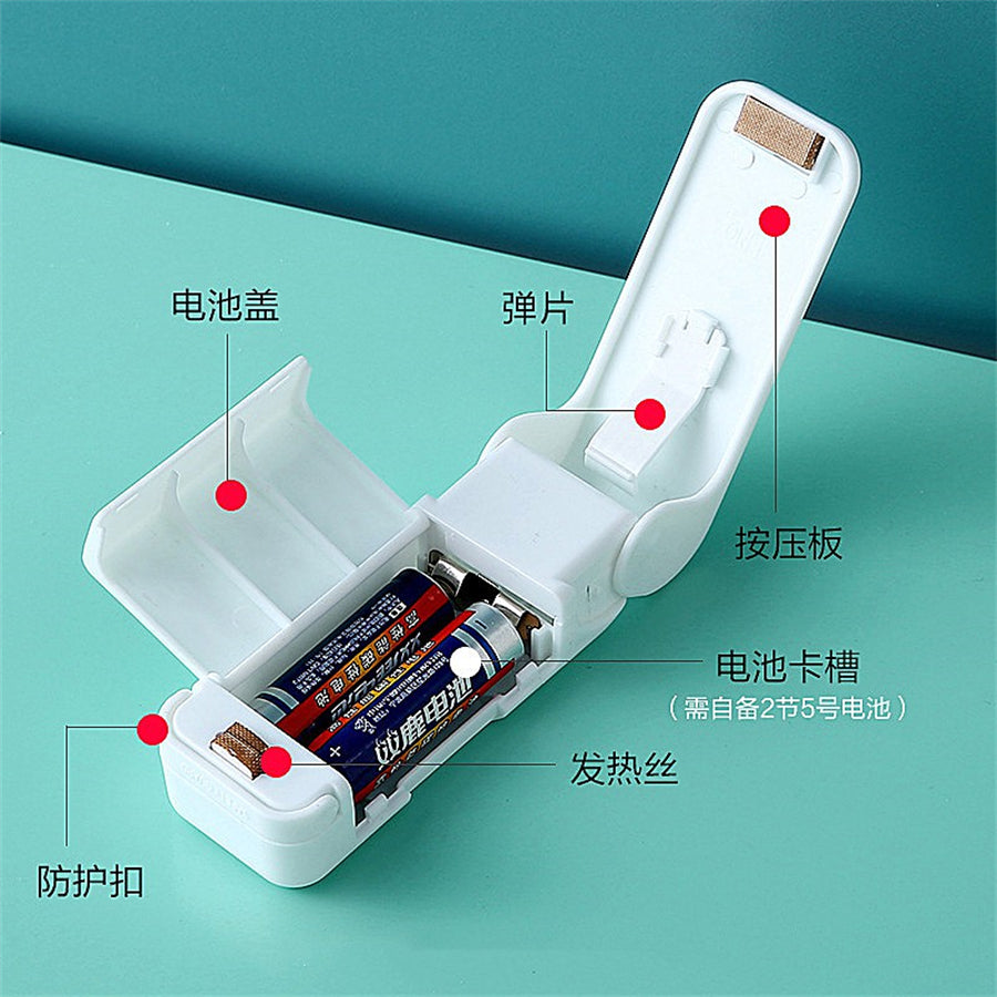 Portable Mini Plastic Bag Sealer With Battery