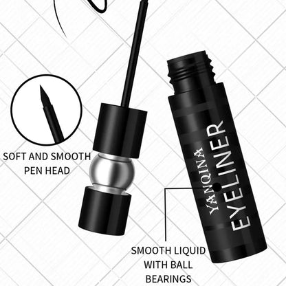 YANQINA Black Liquid Eyeliner Curl Mascara Quick Drying Waterproof