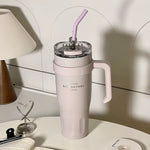 Nice Time Sitarayuri Coffee Stainless Steel Vacuum Insulated Tumbler With Lid Straw And Handle