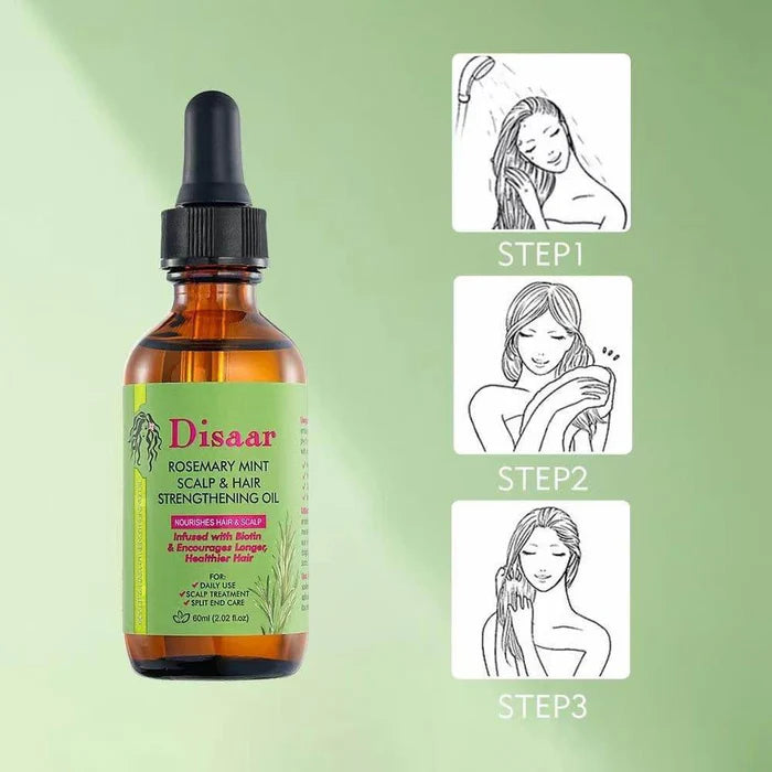 DISAAR Rosemary Mint Scalp and Hair Strengthening Oil 60ml