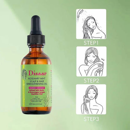 DISAAR Rosemary Mint Scalp and Hair Strengthening Oil 60ml