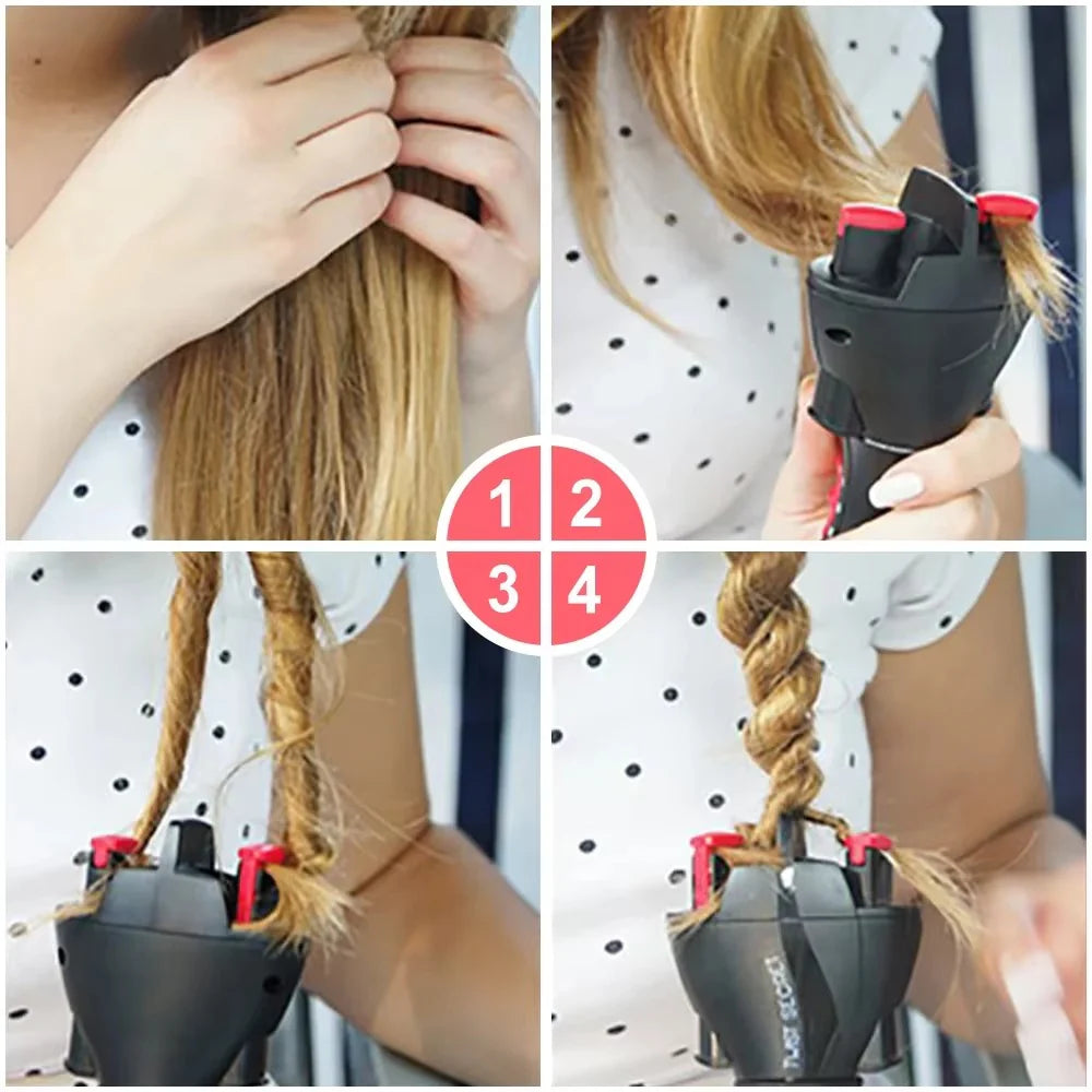 Electric Hair Braider Automatic Twist Braiding Hairstyle Hair Styling Tool Cell Operated