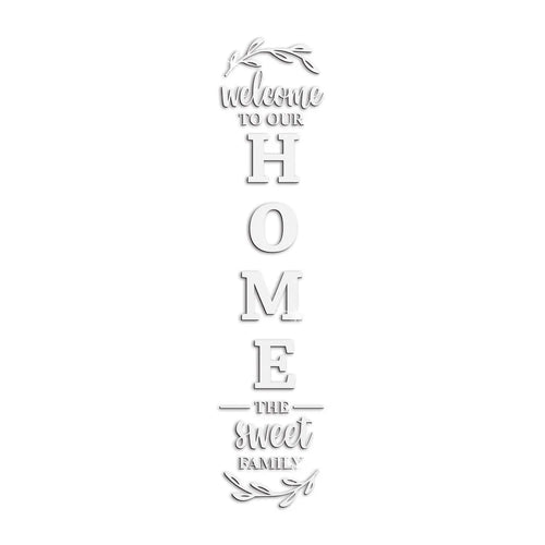 3D Mirrror Wall Sticker Welcome To Our Home The Sweet Family Acrylic Mirror Sticker