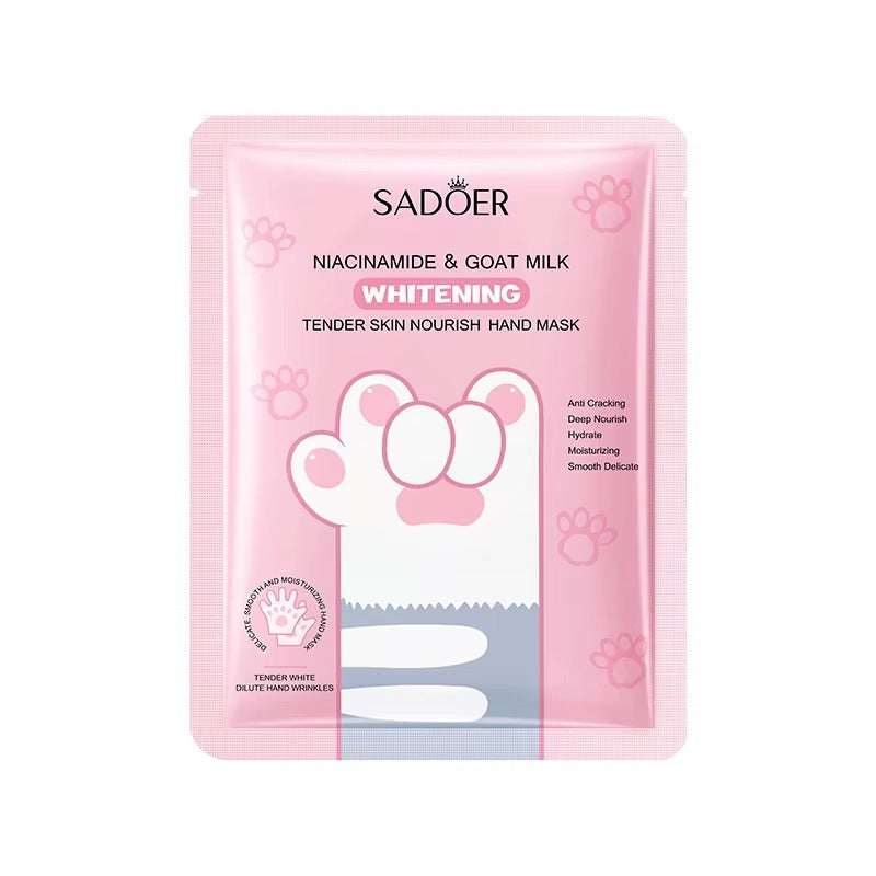 Sadoer Niacinamide And Goat Milk Whitening Tender Skin Nourish Hand Mask