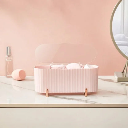 Multipurpose Desktop Makeup Brush Cotton Pads Cotton Swab Storage Box Organizer