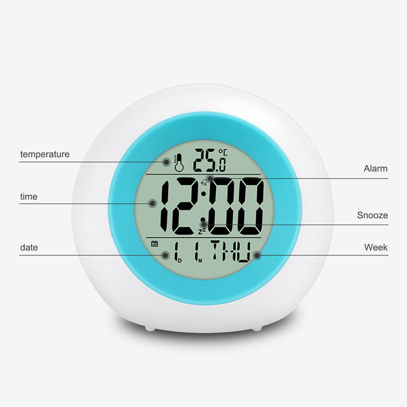 Cute Digital Alarm Clock Night Glowing