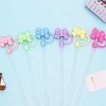 Silicone Cute Bow Straw Stopper Cover Cap Pack Of 2