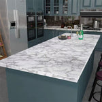 White Marble Design Self Adhesive Kitchen Marble Wallpaper Wall Sticker