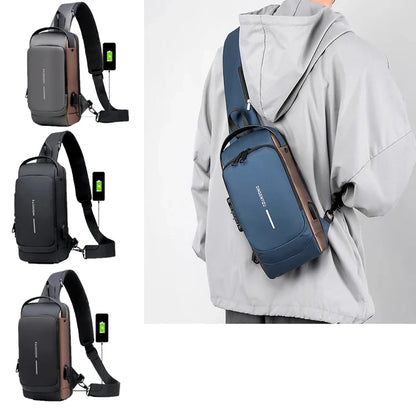 Multifunction Anti-theft USB Charging Crossbody Shoulder Bag Sling Chest Bag Pack